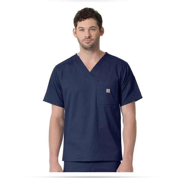 NWT SET of Men's Solid Ripstop Utility Nurses Scrub Top&Pants size XS Navy - Picture 5 of 5